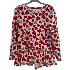 Tommy Bahama, red and gold hearts Valentine’s Day toddler  girl, top size 4T